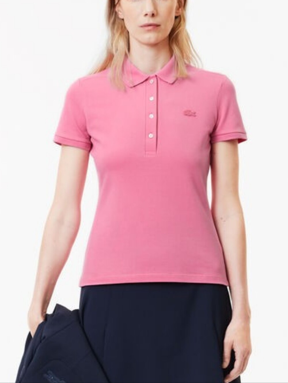Lacoste 100% Cotton Vintage Washed Pink Polo Top Shirt Size 44